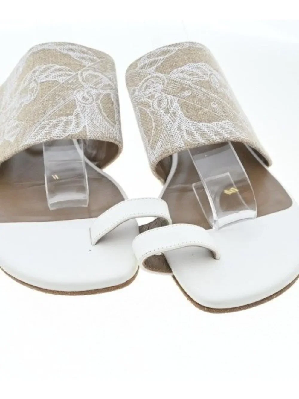 Hermes Sandals White